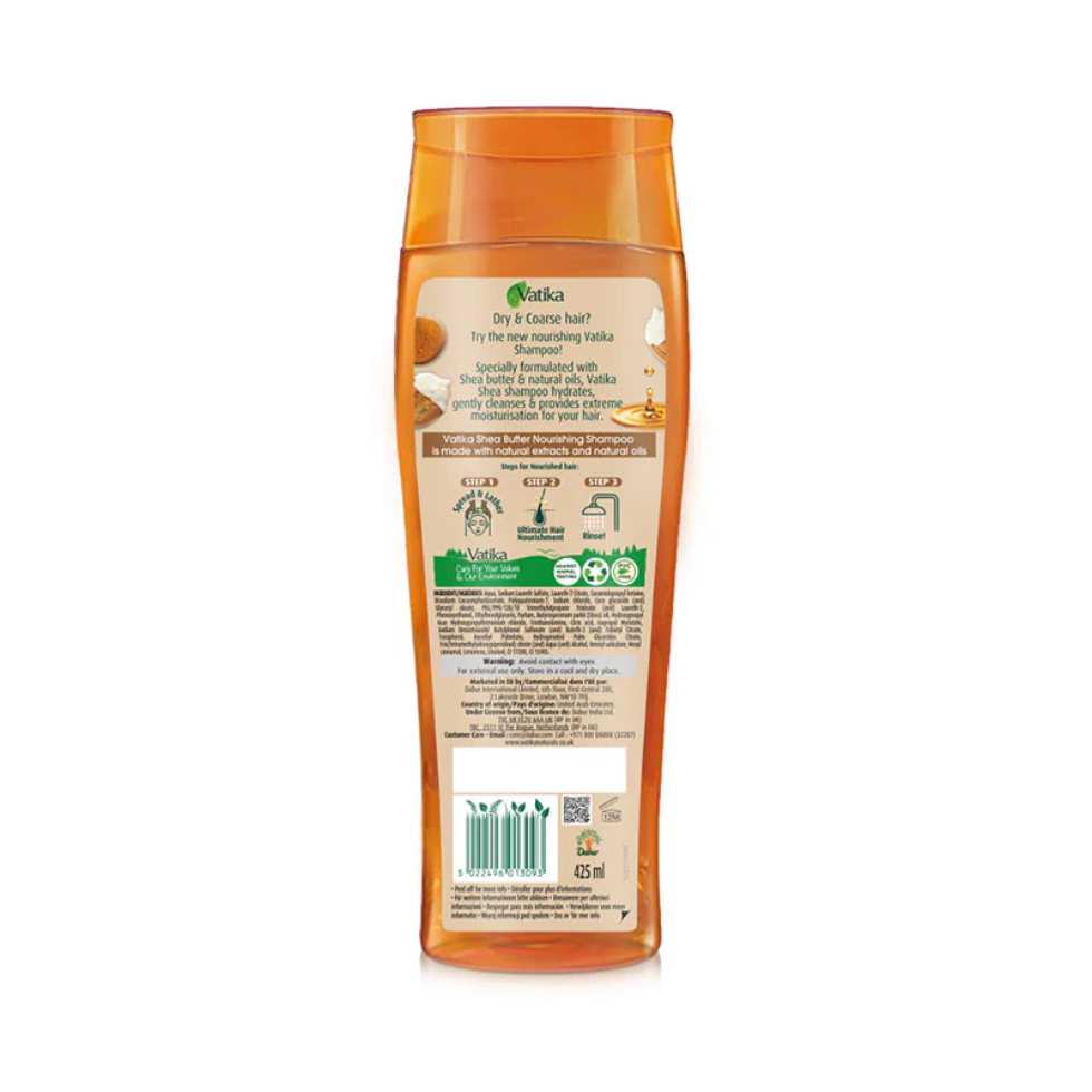 Vatika shea butter oil shampoo for deep moisture soft smooth curly hair care