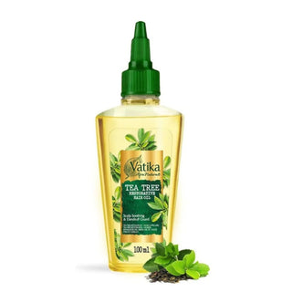 Vatika tea tree hair oil 100ml for dandruff control healthy scalp soft smooth shiny hair