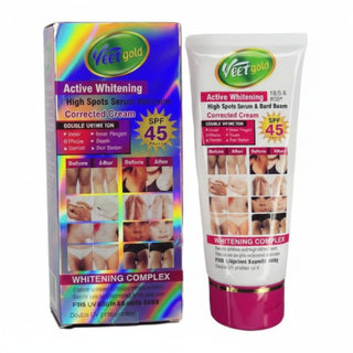 Veet Gold Active whitening face and body corrector cream for dark spots and uneven skin tone