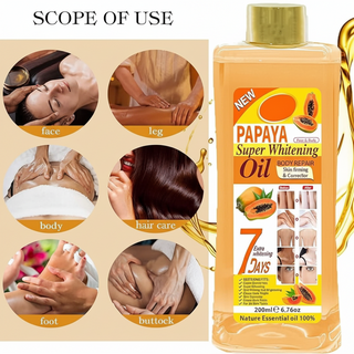Veet Gold papaya whitening oil for brightening glow in 7 days and smooth skin care