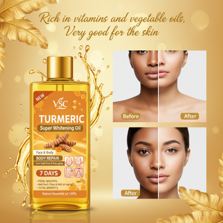 Veet Gold turmeric whitening oil for dark spot and anti aging skin repair glow care