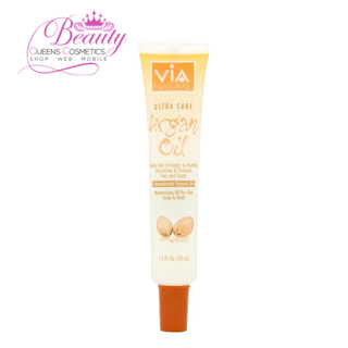 Via Natural Ultra Care Moroccan Argan Oil 1.5oz | Moisturizing Oil For Hair, Scalp & Body