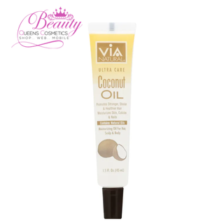 Via Natural Ultra Care Coconut Oil 1.5oz | Moisturizing Oil For Hair, Scalp & Body