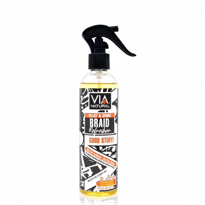 Via natural freestyle braid refresher 8oz hydrates refreshes and controls frizz in braids