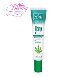 Via Natural Ultra Care Hemp Oil 1.5oz | Promotes Strong, Healthy Hair & Scalp & Skin Health