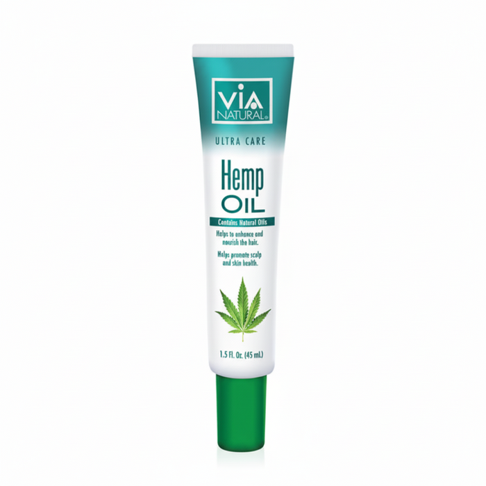 Via natural ultra care hemp oil 1.5oz promotes strong healthy hair scalp and skin care oil
