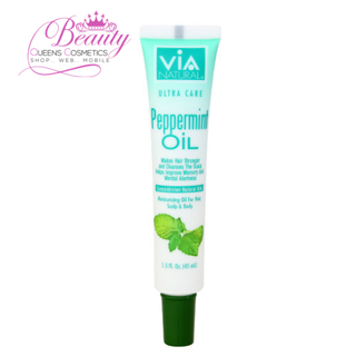 Via Natural Ultra Care Peppermint Oil 1.5oz |Moisturizing Oil For Hair , Scalp & Body
