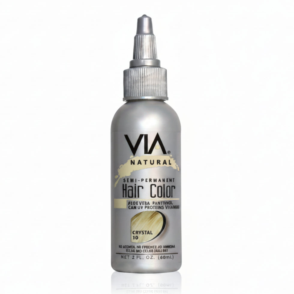 via natural 10 crystal semi permanent hair colour 4oz ammonia free gentle crystal tone hair dye for soft shiny natural look
