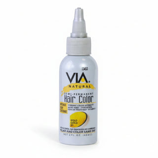 via natural 20 bold gold semi permanent hair colour 4oz ammonia free gold tone hair dye for shiny radiant natural look