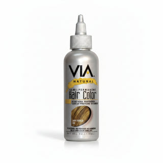 via natural 22 24k gold semi permanent hair colour 4oz ammonia free luxury gold tone hair dye for shiny radiant salon look