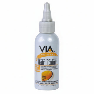 via natural 28 sassy gold semi permanent hair colour 4oz ammonia free golden tone hair dye for shiny vibrant natural look