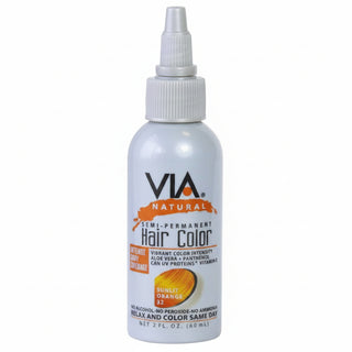 via natural 32 sunlit orange semi permanent hair colour 4oz ammonia free vibrant orange hair dye for shiny radiant salon look