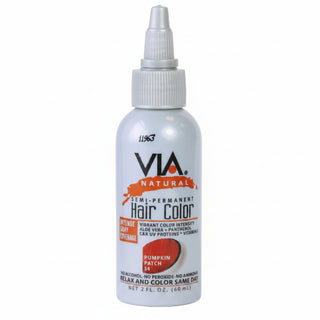 via natural 34 pumpkin patch semi permanent hair colour 4oz ammonia free warm orange hair dye for shiny vibrant natural look