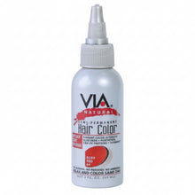 via natural 64 ruby red semi permanent hair colour 4oz ammonia free deep jewel red hair dye for shiny vibrant salon look