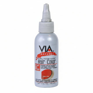 via natural 82 crimson semi permanent hair colour 4oz ammonia free deep crimson hair dye for shiny vibrant salon look