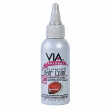 via natural 84 burgundy semi permanent hair colour 4oz ammonia free deep burgundy hair dye for shiny vibrant salon look