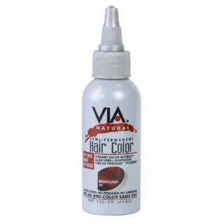via natural 94 mahogany semi permanent hair colour 4oz ammonia free rich mahogany brown red hair dye for shiny vibrant salon look
