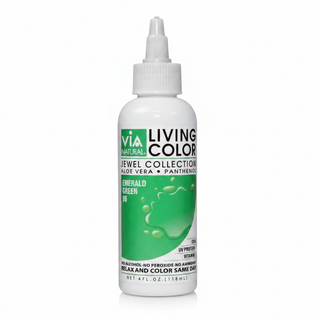 via natural living colors emerald green 96 semi permanent vibrant green hair color product