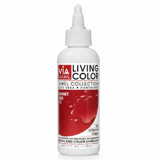 via natural living colors garnet red 72 semi permanent vibrant red hair color product