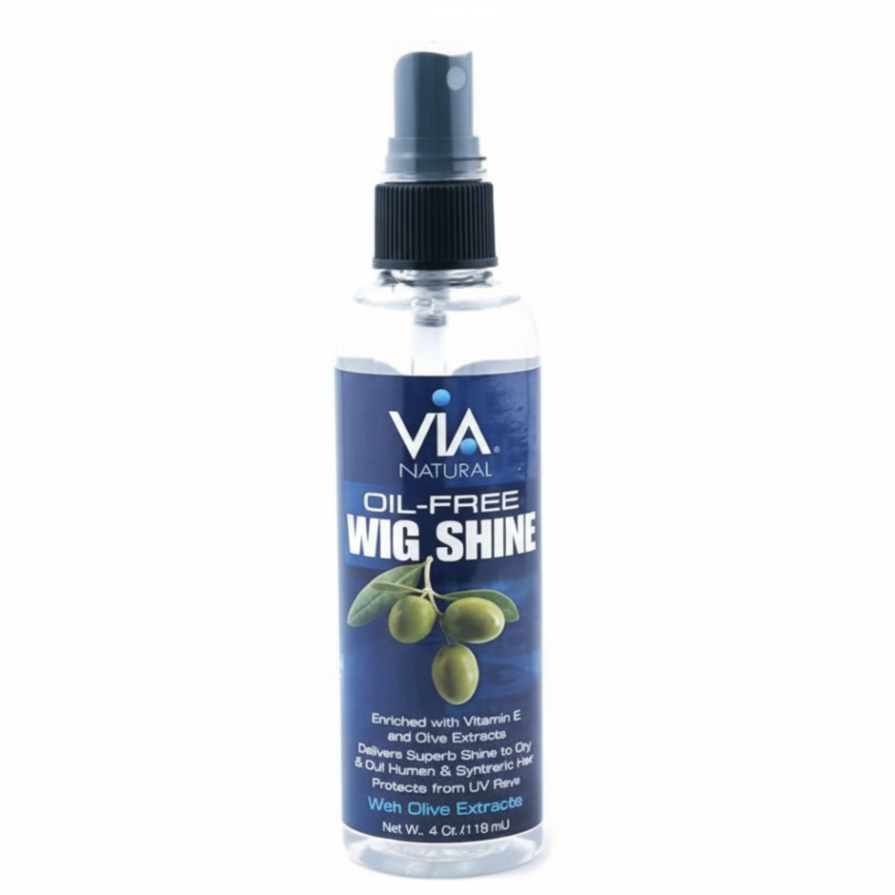Via Natural oil free wig shine spray 4oz for shine refresh wigs and extensions care