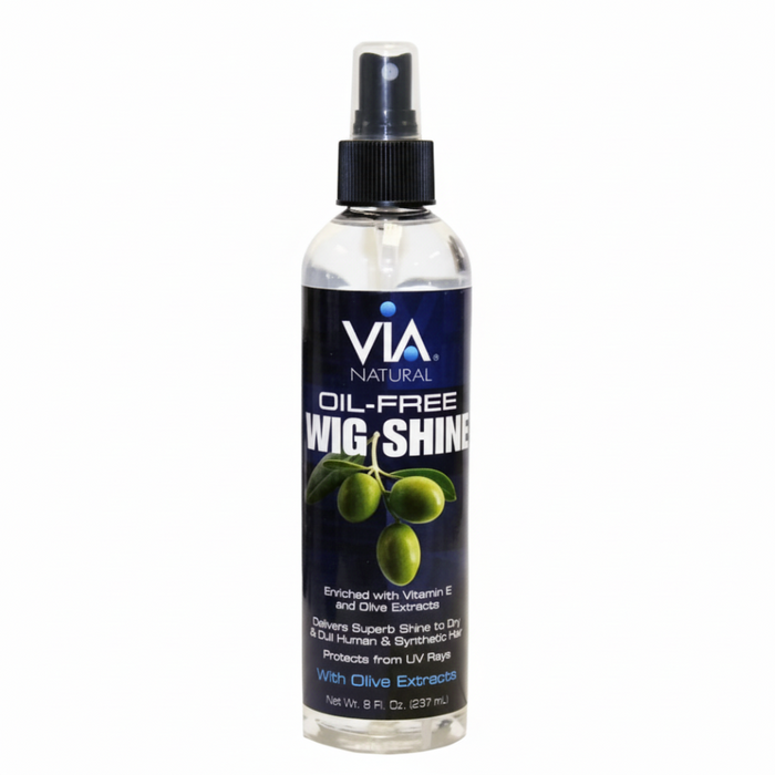 Via Natural oil free wig shine spray 8oz for shine refresh wigs and extensions care