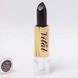 vital long lasting lipstick teak creamy matte warm brown lip colour smooth comfortable long wear makeup product