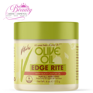 Vitale Olive Oil Edge Rite 4oz- Strong Hold Edge Control + Smooth & Shine