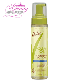 Vitale Olive Oil Foam Wrap Lotion 8oz- Soft Hold, Shine & Breakage Protection