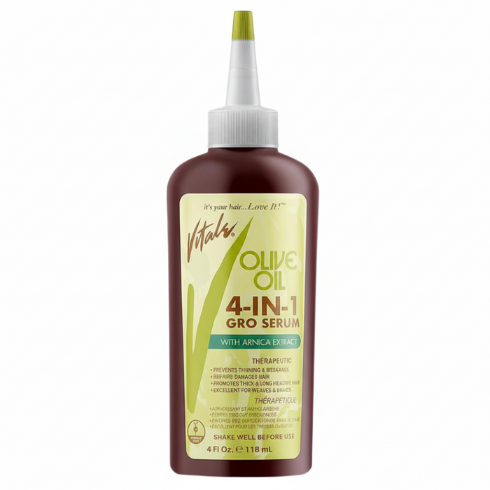 Vitale olive oil 4 in 1 hair growth serum 118ml for stronger thicker shiny healthy hair