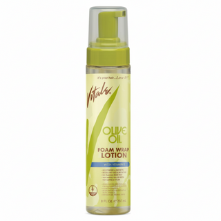 Vitale olive oil foam wrap lotion 8oz for soft hold shiny smooth frizz free healthy styled hair