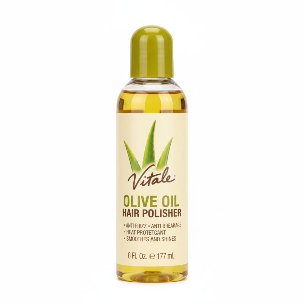 Vitale olive oil hair polisher 6oz for frizz control smooth shiny soft healthy hair