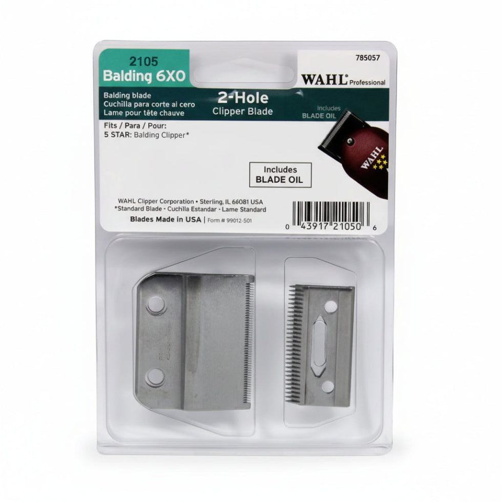 wahl balding 6x0 clipper blade 2105 ultra close cut barber replacement blade