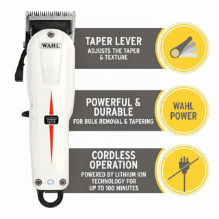 wahl cordless super taper bulk removal tapering professional barber hair clipper