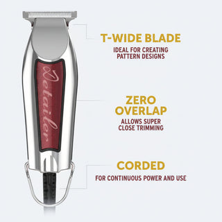 wahl detailer 5 star series extra wide blade professional t blade barber trimmer