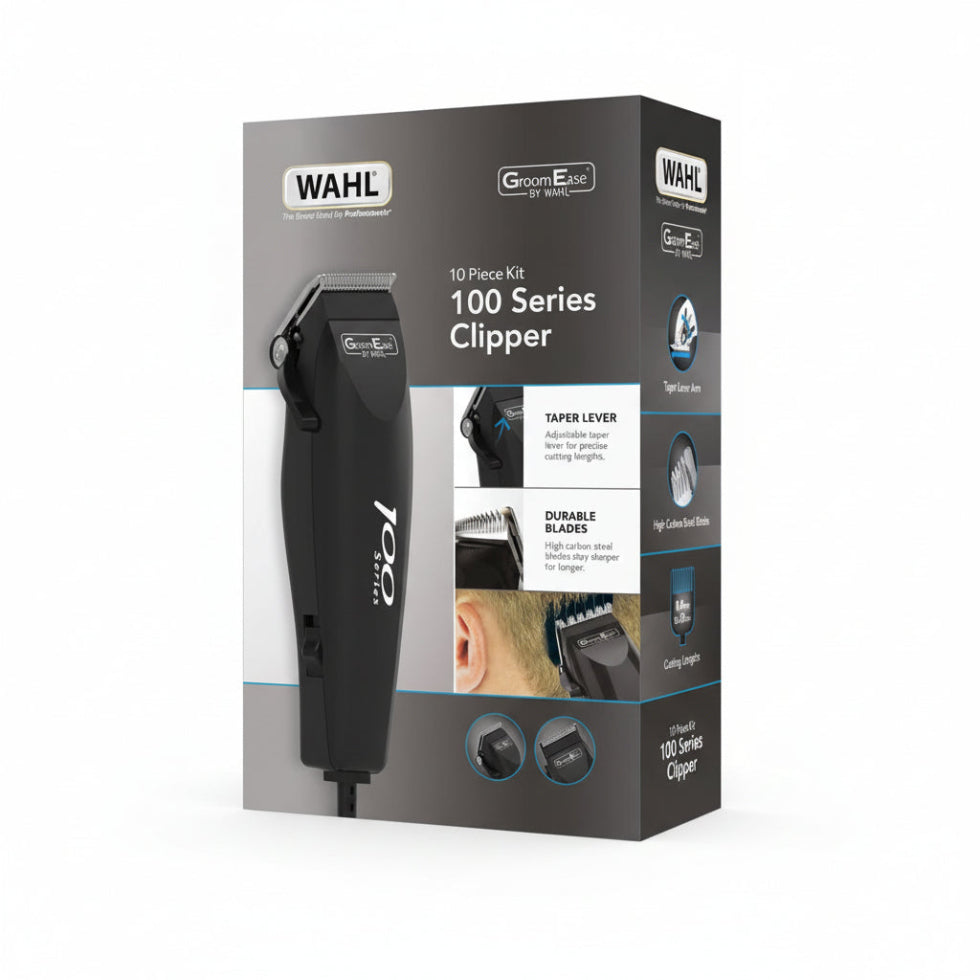 wahl groom ease 100 series clipper 10 piece grooming kit home haircut set