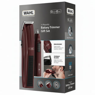 wahl groom ease battery beard personal trimmer 11 piece gift set grooming kit