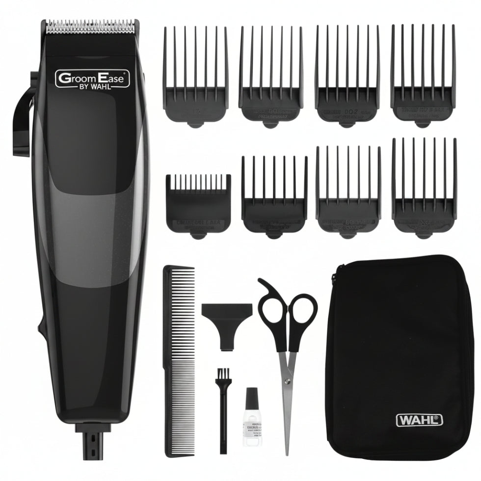 wahl groom ease sure cut clipper 15 piece grooming kit home haircut set