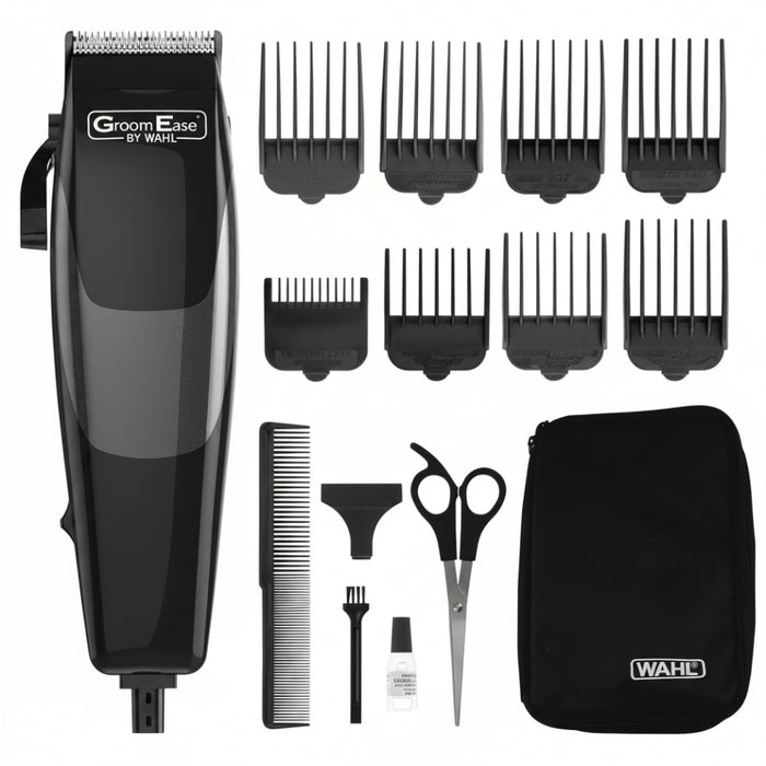 wahl groom ease sure cut clipper 15 piece grooming kit home haircut set