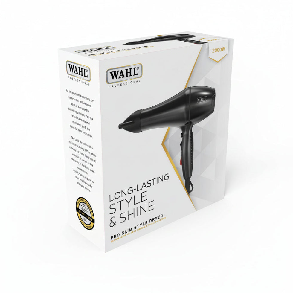 wahl sleek shiny pro slim style dryer 2000w professional hair dryer smooth shine styling tool