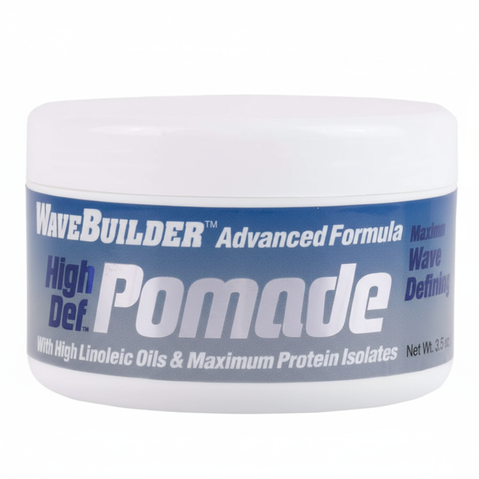 wavebuilder advanced formula high def pomade 3.5oz deep wave defining hair pomade strong hold high shine styling product