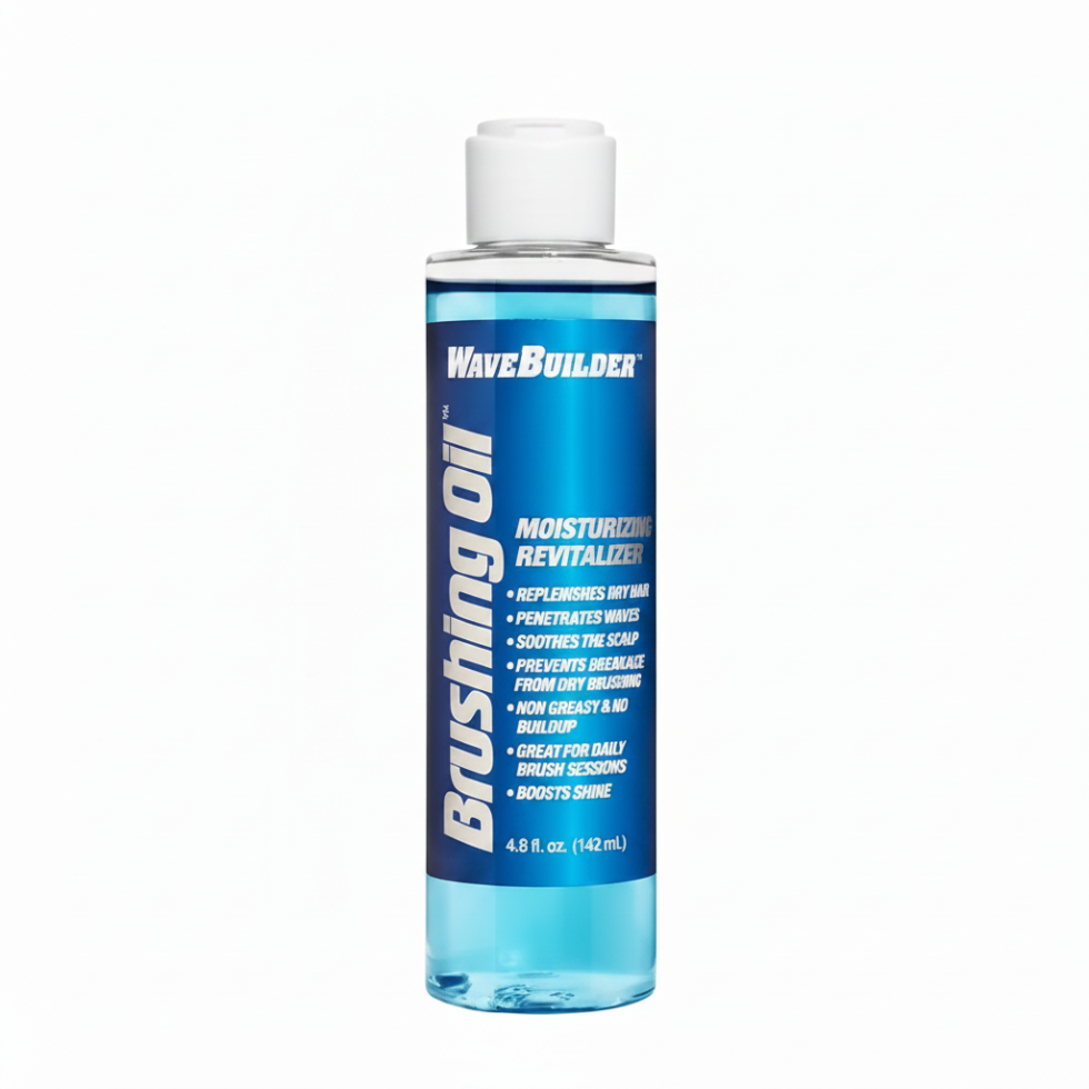 wavebuilder brushing oil moisturizing revitalizer 4.8oz lightweight non greasy hair oil for wave enhancement shine hydration brushing routine