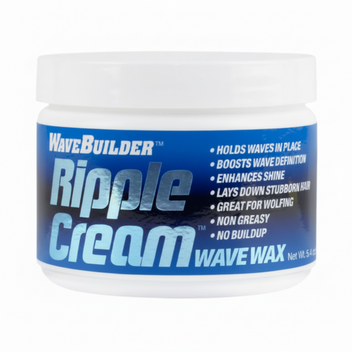 wavebuilder ripple cream wave wax 5.4oz moisturizing cream wax for 360 waves definition smooth hold shine no buildup