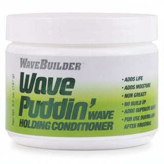 wavebuilder puddin de onda natural 5oz wave pomade for natural waves moisturizing soft hold defined shiny hair