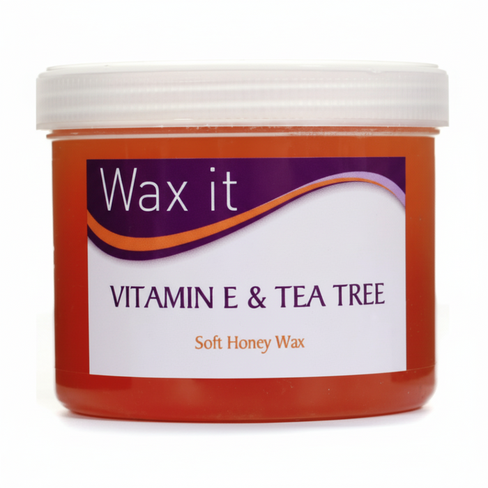 wax it vitamin e tea tree soft honey wax 450g hair removal wax smooth skin gentle waxing