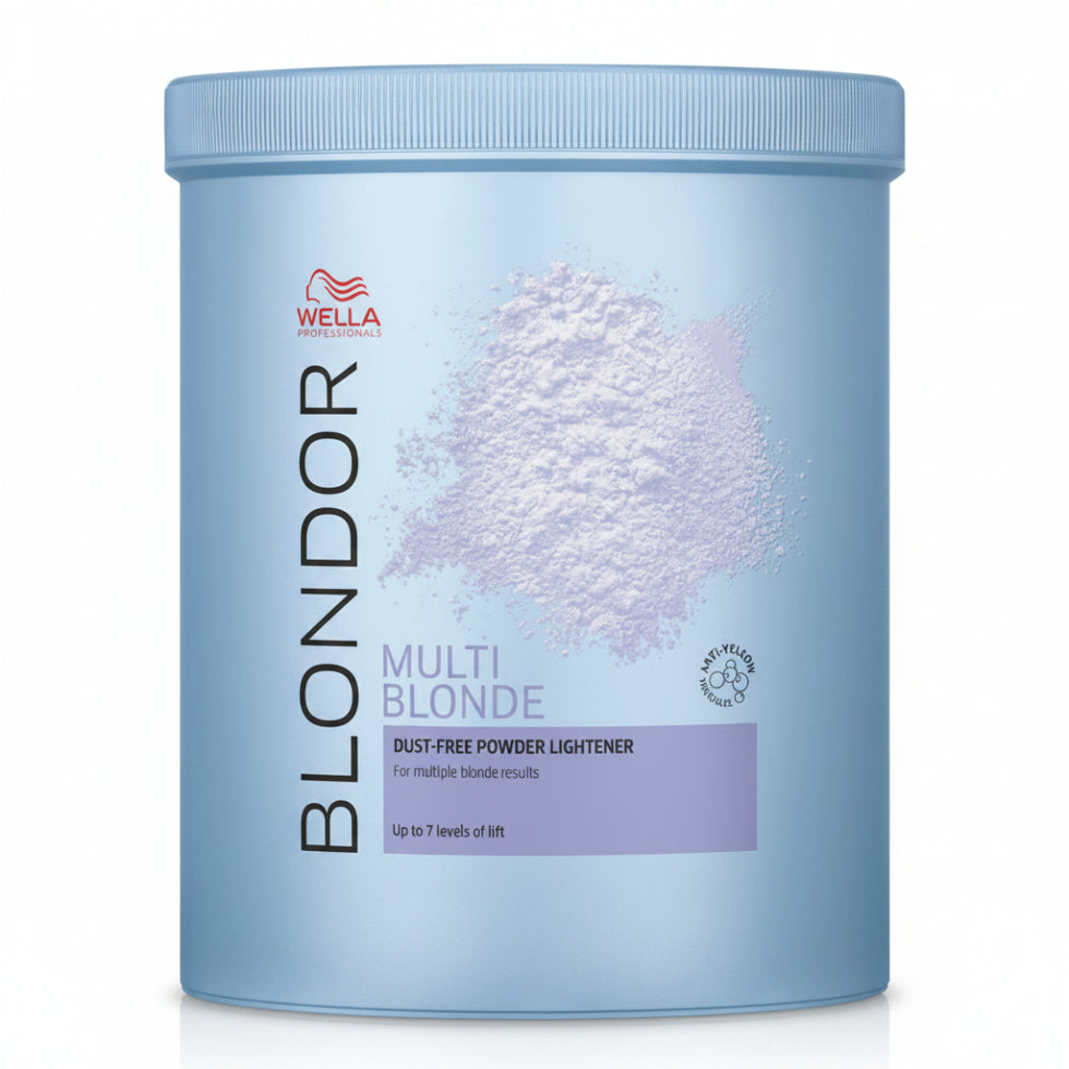 Wella Blondor Multi Blonde 7 Powder Lightener for professional blonde highlights balayage and hair lightening services**