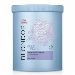 Wella Blondor Multi Blonde 7 Powder Lightener for professional blonde highlights balayage and hair lightening services**
