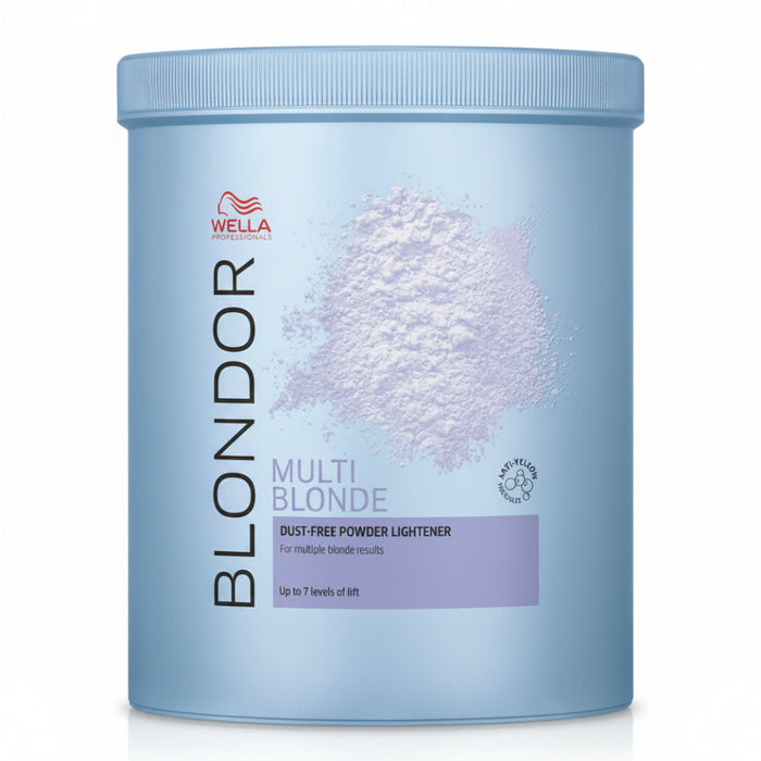 Wella Blondor Multi Blonde 7 Powder Lightener for professional blonde highlights balayage and hair lightening services**