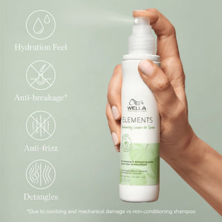 Wella Elements Renewing Leave In Spray 150ml for hair hydration detangling protection and improved manageability**