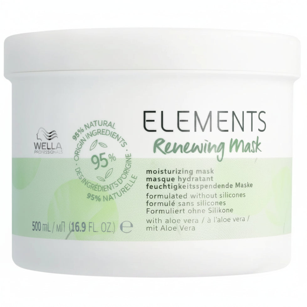 Wella Elements Renewing Mask 500ml deep conditioning hair treatment for hydration repair strength and softness**
