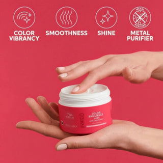 Wella Invigo Colour Brilliance Vibrant Colour Mask 500ml for fine normal color treated hair protection hydration and shine**
